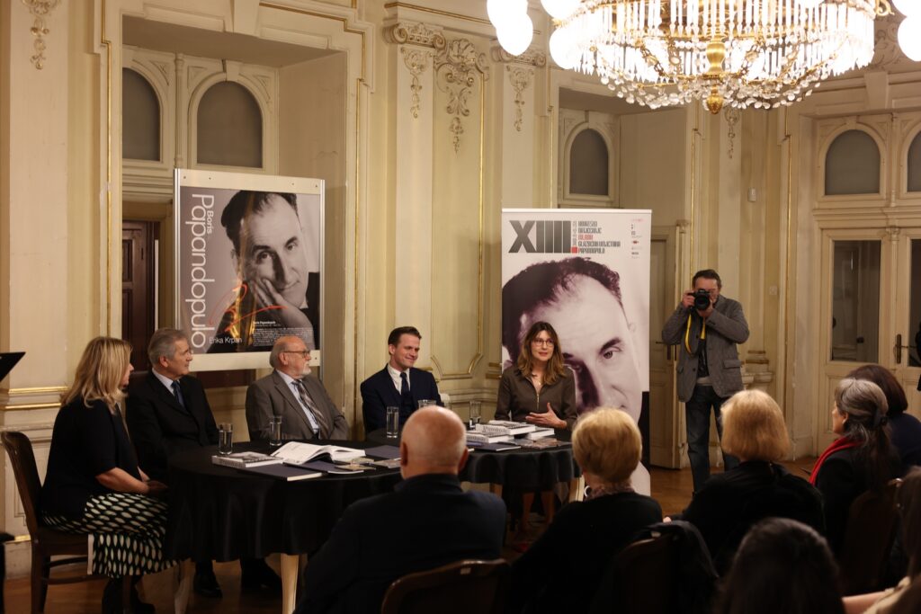 Predstavljenje monografije i otvorenje izložbe „Boris Papandopulo“: Dubravka Vrgoč, Goran Končar, Zoran Juranić, Valentin Egel, Katarina Mažuran