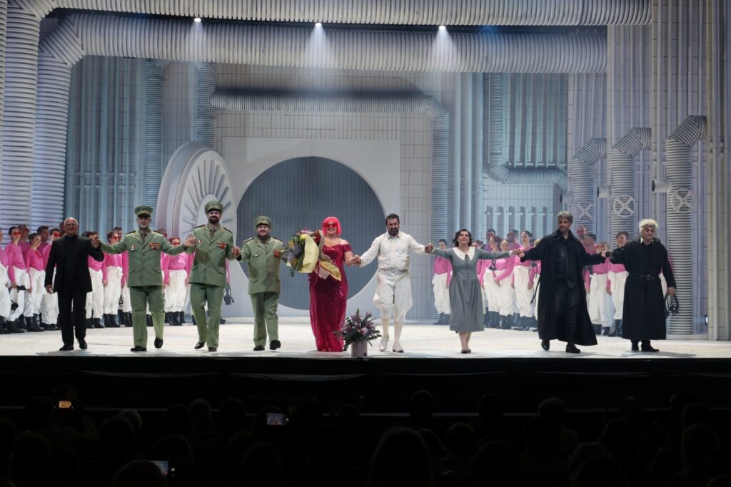 Premijera opere "Turandot": u prvome planu Matteo Salvemini, Marko Fortunato, Jure Počkaj, Aljaž Žgavc, Kristina Kolar, Bože Jurić Pešić, Anamarija Knego, Luka Ortar, Sergej Kiselev