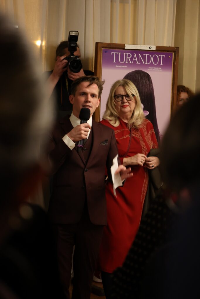 Domjenak nakon premijere "Turandot": Valentin Egel i Dubravka Vrgoč